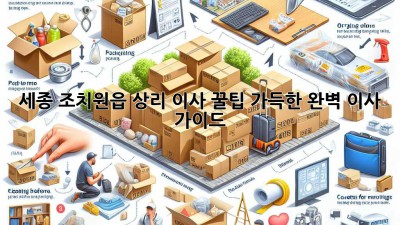 세종 조치원읍 상리 이사, 꿀팁 가득한 완벽 이사 가이드!